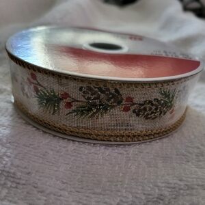 Christmas Wire Ribbon New Spool